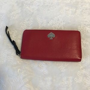 Kate Spade Vintage Red Wallet Accordion Style